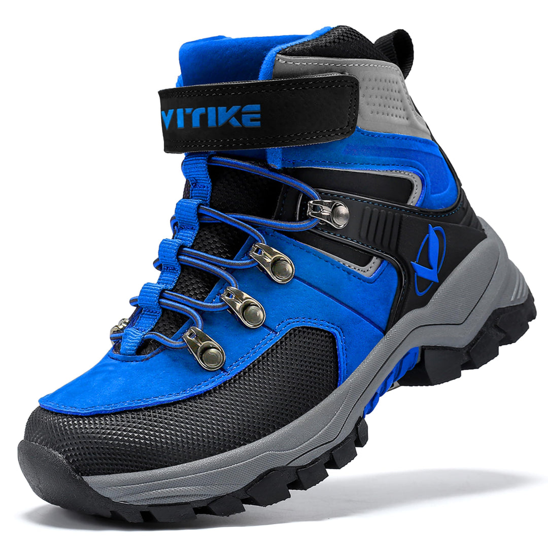 ASHION Jungen Winterschuhe Kinder Schneestiefel gefüttert und wasserdicht – rutschfeste Outdoor Wand