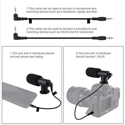 PULUZ 4 in 1 Vlogging Live Broadcast Smartphone Video Rig + 11,7 cm Ring LED Selfie Licht Kits mit M