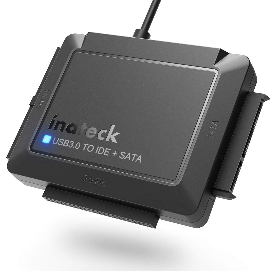 Inateck IDE SATA to USB 3.0 Adapter für 2.5/3.5 Zoll HDD/SSD Festplatten, mit 12V/2A Stromversorgung