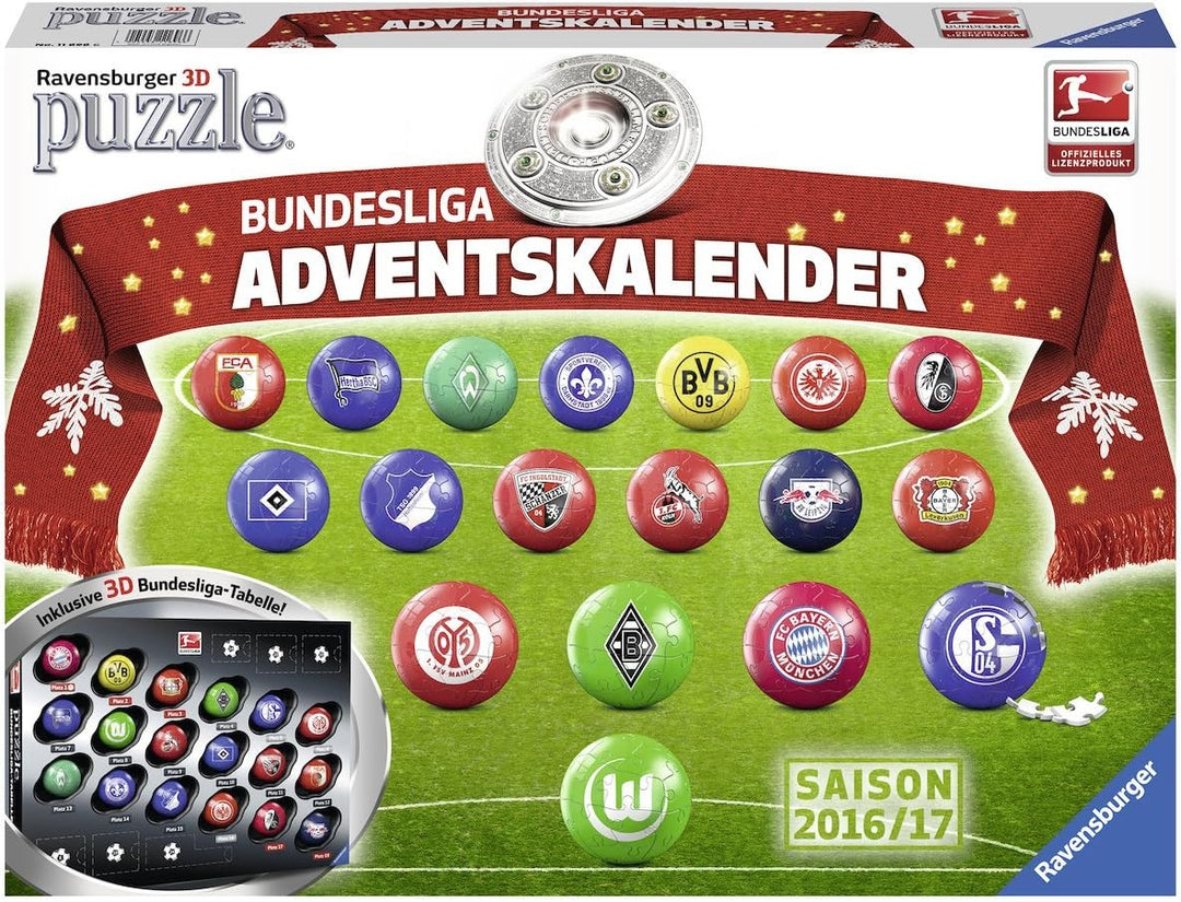 Ravensburger 3D Puzzle 11696 - Bundesliga Adventskalender