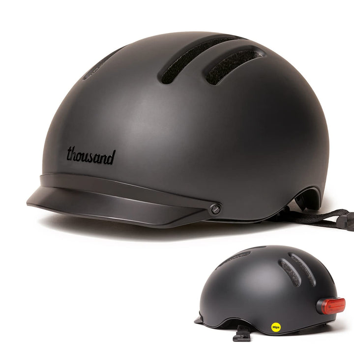 Thousand Chapter MIPS Fahrradhelm für Erwachsene, LED-Rücklicht, Radfahren &amp; Fahrradsicherheitszerti