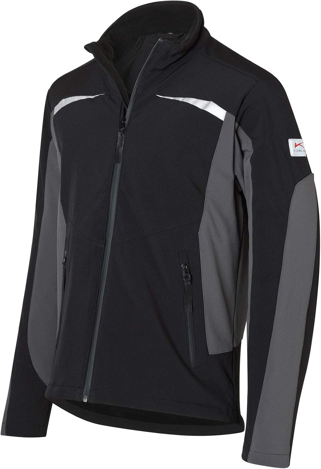 KÜBLER Workwear | Softshell Arbeitsjacke | schwarz/kbl.blau | Grösse S XS schwarz/kbl.blau, XS schwa