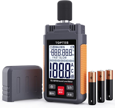 Dezibel Messgerät, TopTes TS-501B Schallpegelmesser mit 2,24-Zoll-LCD-Bildschirm mit Hintergrundbele