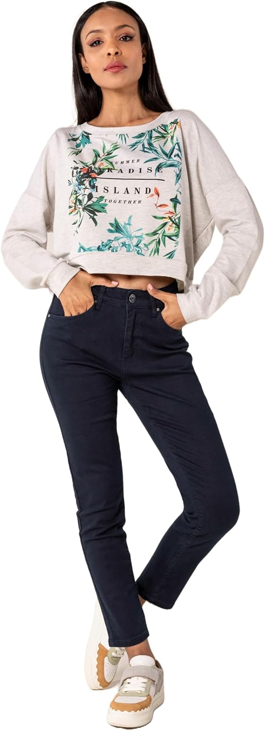 Nina Carter P210 Damen Mom Jeans High Waist Jeanshosen Used-Look Stretchjeans XS Navyblau (P210-3),