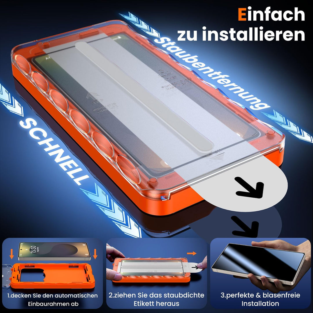 UniqueMe für Samsung Galaxy S25 Ultra für Panzerglas - [Full Screen Displayschutz] Schutzfolie für S
