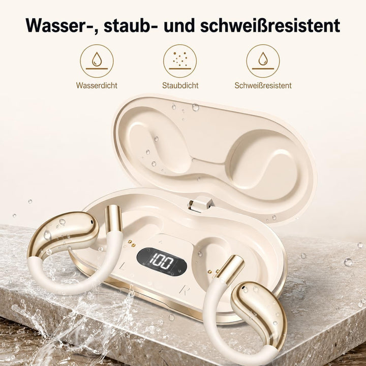Open Ear Bluetooth Kopfhörer, Sport Ohrhörer mit Ohrbügel, Bluetooth 5.4, IPX7 Wasserdicht, 50 Std.