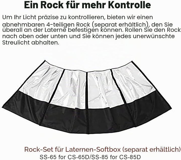 Godox CS-65D Laternen-Softbox 25,6"/65cm Soft Lighting Modifikator für Godox SL-60W SL150W II FV150