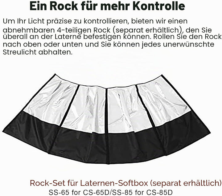 Godox CS-65D Laternen-Softbox 25,6"/65cm Soft Lighting Modifikator für Godox SL-60W SL150W II FV150