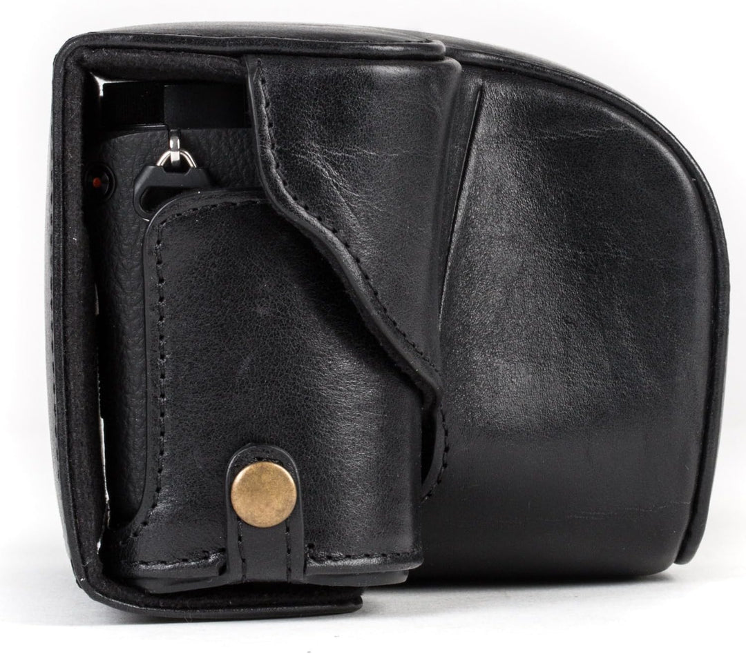 MegaGear Sony Alpha A6300, A6000 (16-50 mm) Ever Ready Echtleder Kamera-Case mit Trageriemen und Bat