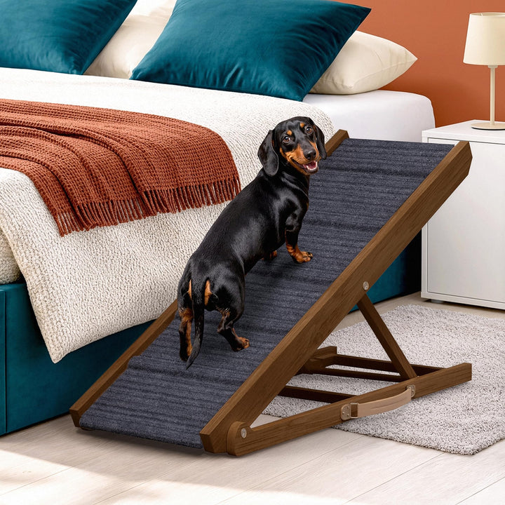 Hunderampe für Bett, kleine bis mittelgrosse Hunde für alle Rassen, 101,6 cm lang, verstellbar, 27,9
