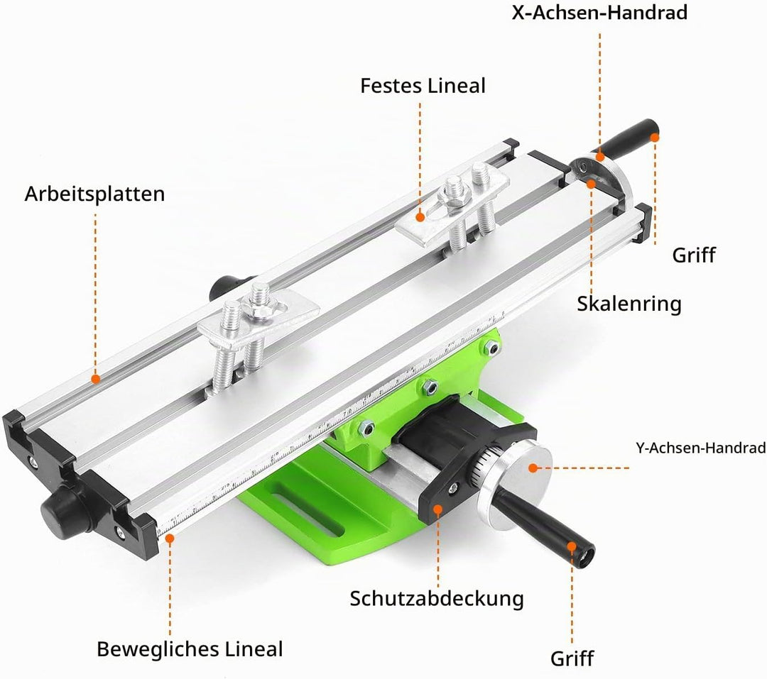 QWORK® Multifunktions-Arbeitstisch, Frästisch Arbeitstisch Maschine, Kreuztisch, für Tischbohrstände