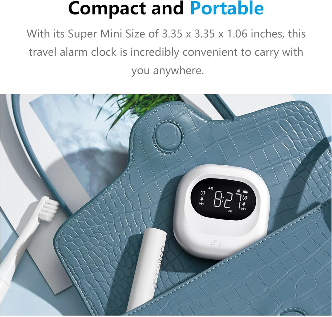 Vibrationswecker für Tiefschläfer, Batteriebetriebener Wecker unter dem Kopfkissen, Einstellbare Vib