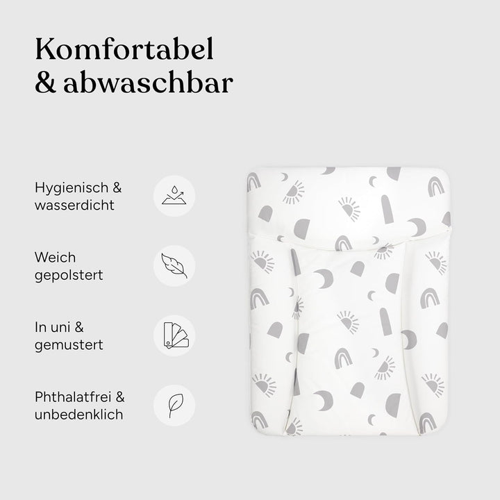 Ehrenkind® Abwaschbare Wickelauflage - Hygienisch, Sicher und Vielseitig in Hellblau | Wickelauflage