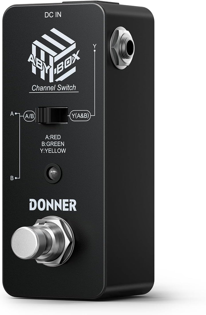 Donner ABY Box Line Selector AB Schalter Mini-Gitarren-Effektpedal True Bypass Schwarz：ABY pedal, Sc