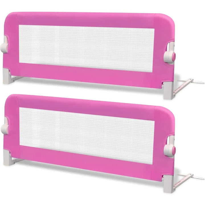 vidaXL 2X Bettschutzgitter Rosa 102cm Bettgitter Kinderbettgitter Kinderbett