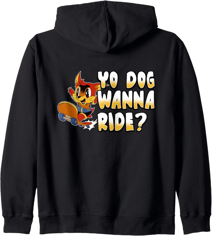 Wanna Ride Dog Skateboard Waveboard Longboard Skater Kapuzenjacke