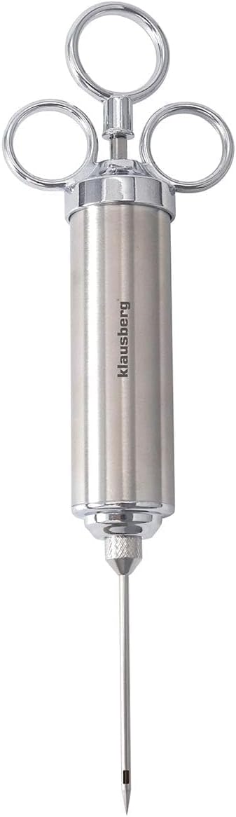Bratenspritze Stahlspritze Fleisch Marinieren Pökeln Spritze 60ml KLAUSBERG KB-7842