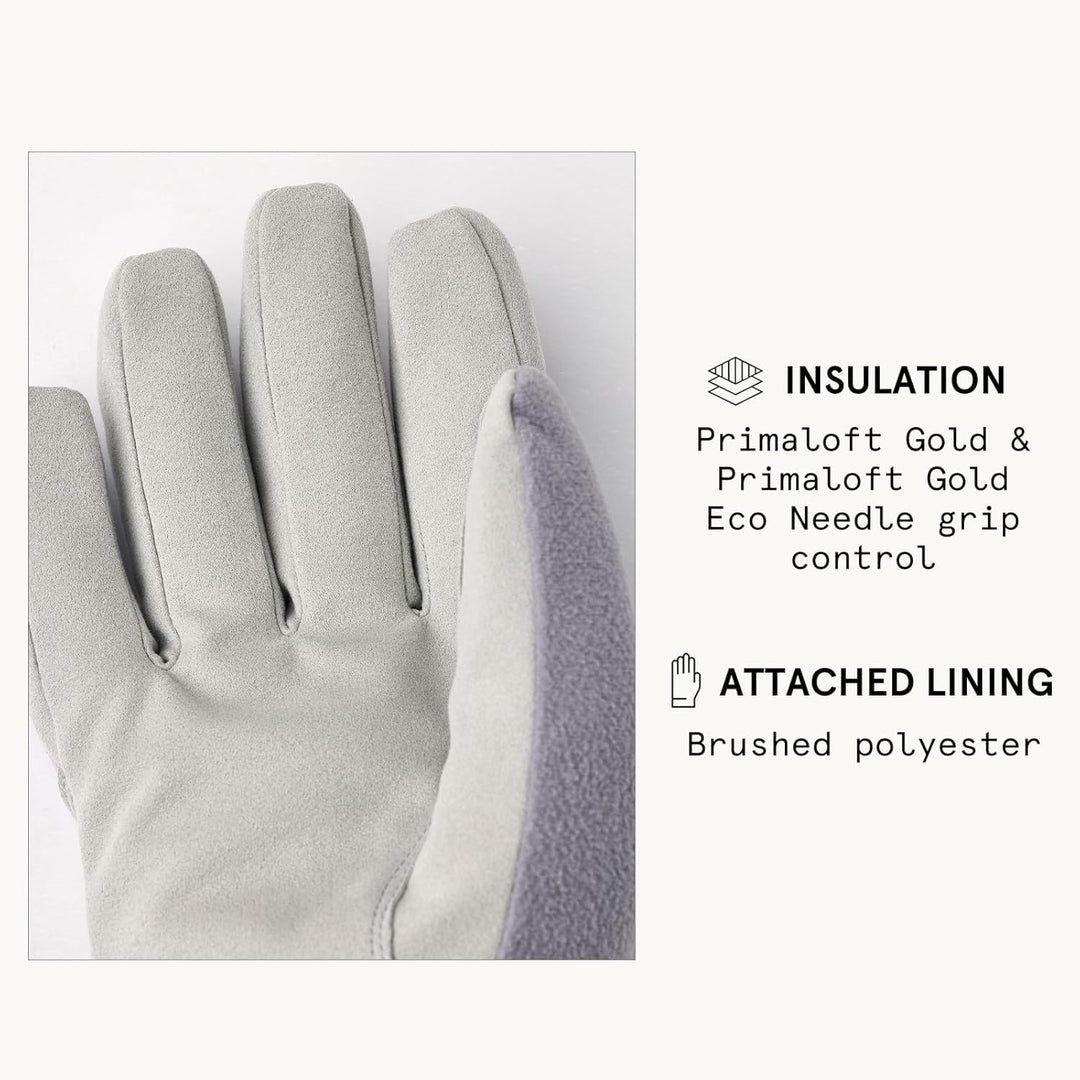 Hestra Women´s XC Primaloft 5-Finger Glove Syringa bedruckt 5, Syringa bedruckt 5
