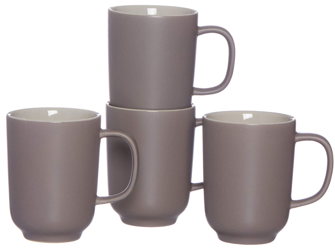 Ritzenhoff & Breker Kaffeebecher-Set Jasper, 4-teilig, je 320 ml, Taupe, Steinzeug, Taupe