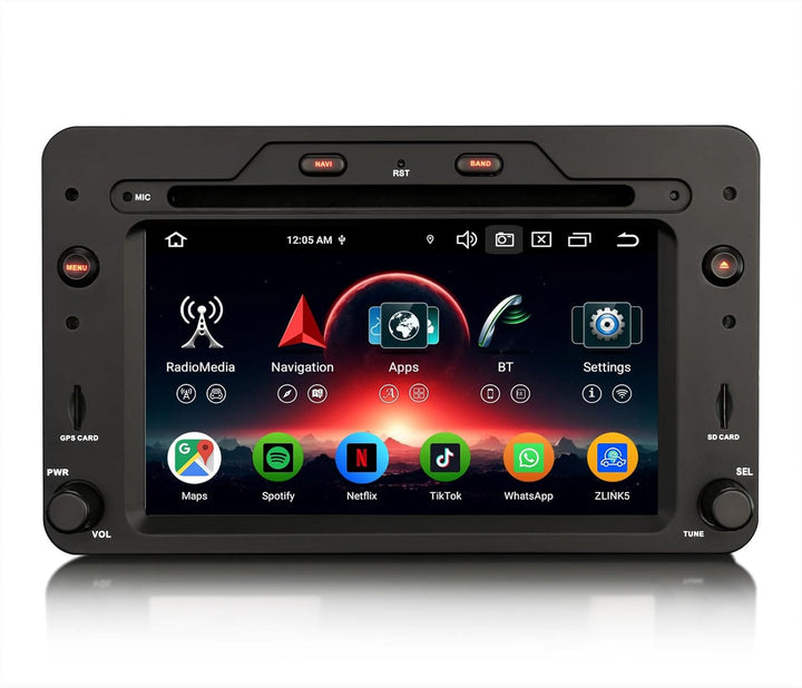 Erisin 8-Kern 4GB+64GB Android 14 Autoradio Bluetooth GPS Navi Für Alfa Romeo Brera Spider 159 Sport