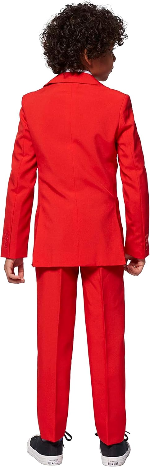 OppoSuits Einfarbiger Anzug für Teenager-Jungen in Glorious Green - Abschlussball- und Hochzeitsfeie