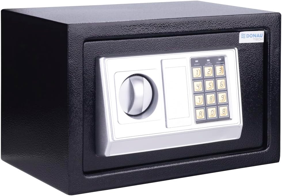 DONAU TECH Digitaler Tresor 8,5L / 31 x 20 x 20 cm/Manuell-digitaler Elektronischer Safe Möbeltresor