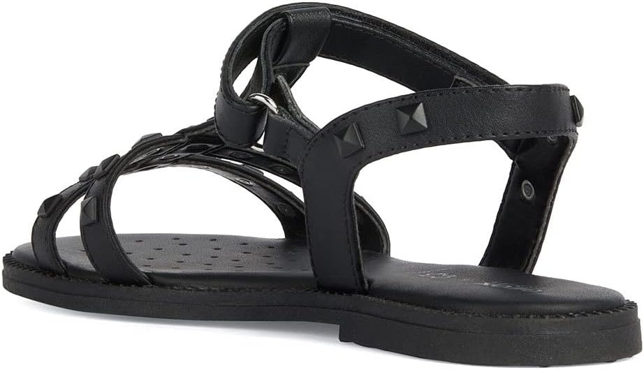Geox Mädchen J Karly Girl Sandal 28 EU Schmal Schwarz, 28 EU Schmal Schwarz