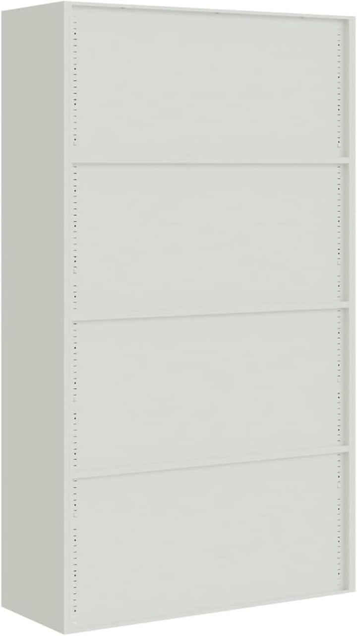 GuyAna Aktenschrank Hellgrau 105x40x180 cm Stahl Schrank BüRo Ordnerschrank AktenschräNke Stahlschra