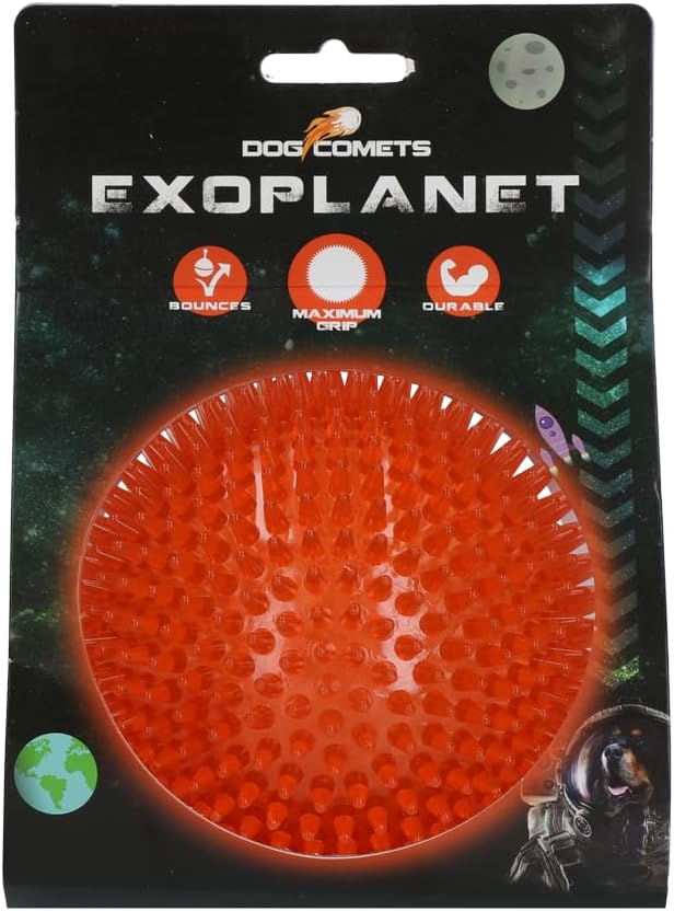 Exoplanet - 10.5 cm - Hundespielzeug - Hundeball - Apportierspielzeug - Igelball - Wasser und Land -