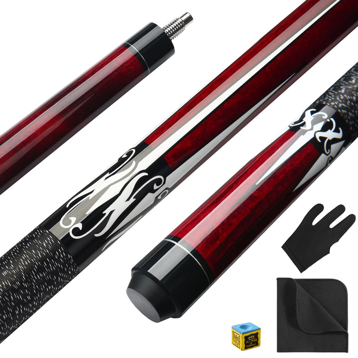Pool Queue, 58 Zoll Billard Queue Kanadischer Ahornholz Pool Cue 13mm Spitzen für Professionelle Bil