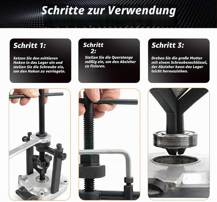3-Backen Innenlager-Abzieher Lager Abzieher Werkzeug Innenabzieher Für Motorrad Und Auto Aus Chrom-V