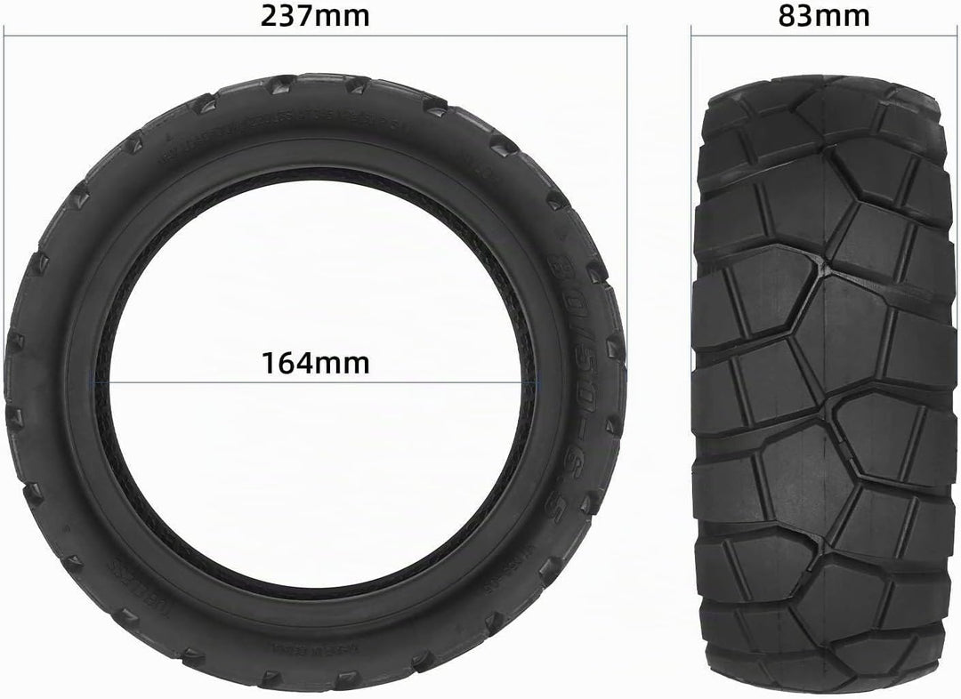 Off-Road Reifen (10 Zoll) 80/50-6,5 Schlauchloser Ersatzreifen für E-Scooter Ausom L2 / L2 MAX / DT2