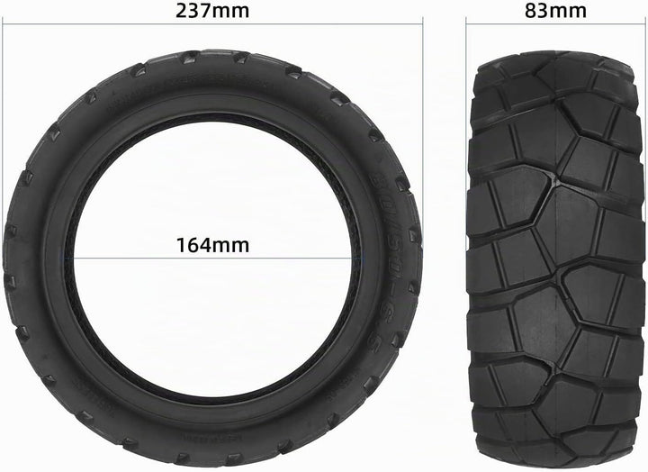 Off-Road Reifen (10 Zoll) 80/50-6,5 Schlauchloser Ersatzreifen für E-Scooter Ausom L2 / L2 MAX / DT2