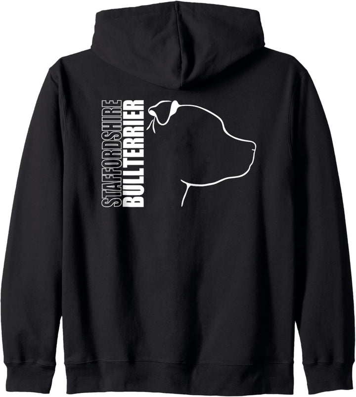 Wilsigns Staffordshire Bullterrier Profil Geschenk Hunde Kapuzenjacke