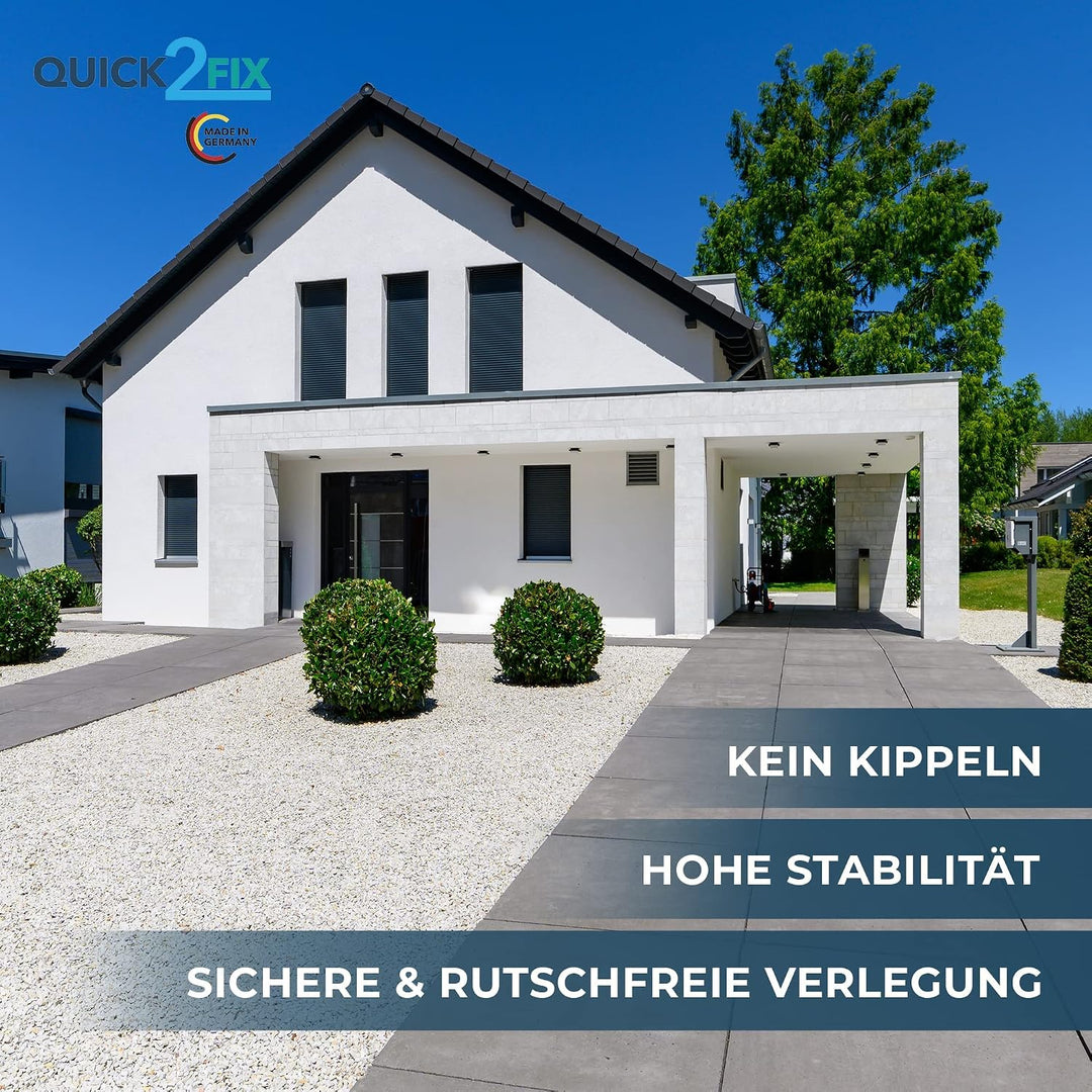 QUICK2FIX® Splittbettlager SET- Sandbettlager - Kiesbettlager - SET - (30 x Ganze + 20 x Halbe + 4 x