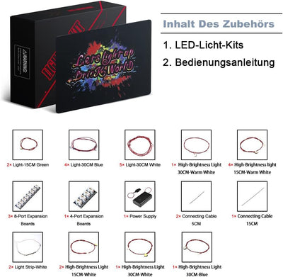 Led Licht-Kit für Lego Cheops Pyramide (Ohne Lego Set, Nur Lichter), DIY Beleuchtungs Set für Lego A