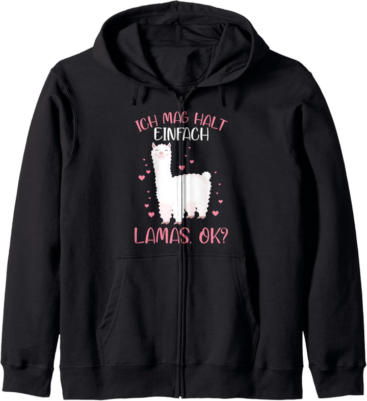 Ich Mag Halt Einfach Lamas Alpaka Bauernhof Spruch Kapuzenjacke
