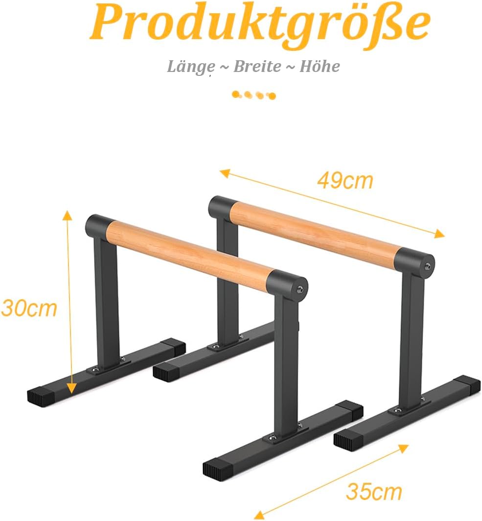 Parallettes calisthenics Holz Rutschfeste Liegestützgriffe, Premium Turnen und Calisthenics Equipmen