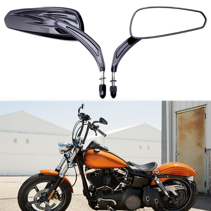M8 8mm Motorrad Spiegel Rückspiegel für Softtail Slim Heritage Softail Breakout Roadster Sportster 1