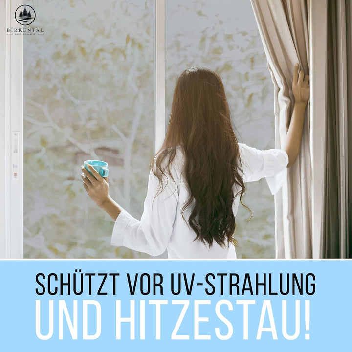 Birkental Sonnenschutzfolie Fenster innen oder aussen - UV Schutz Spiegelfolie - Hitzefolie - Fenste