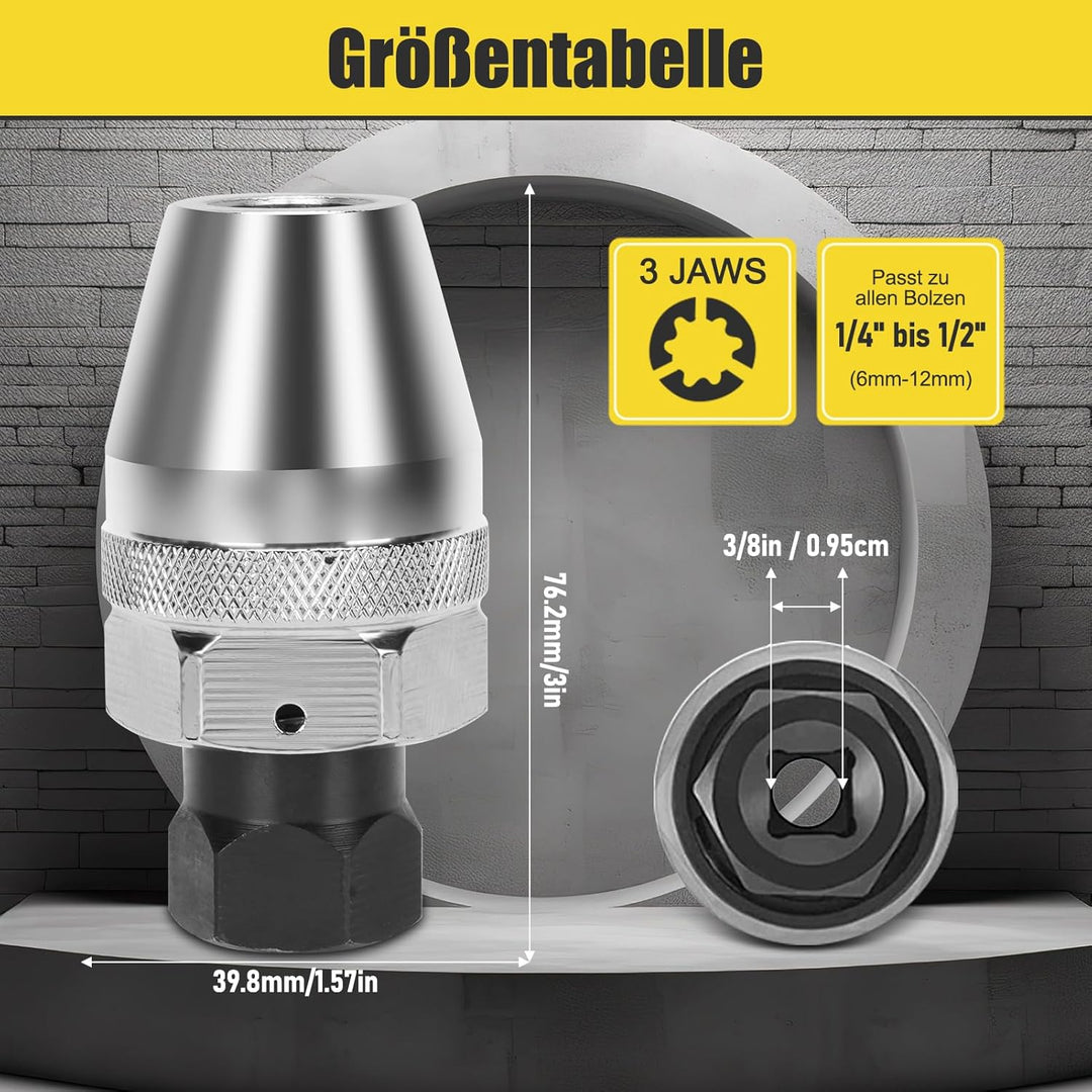 Stehbolzenausdreher, Bolzenausdreher Zum Entfernen für 1/4 bis 1/2 Zoll (6-12 mm) Bolzen, Einstellen