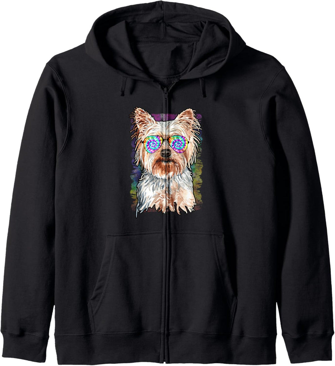 Tie-Dye Yorkshire Terrier | Watercolor Yorkie Kapuzenjacke