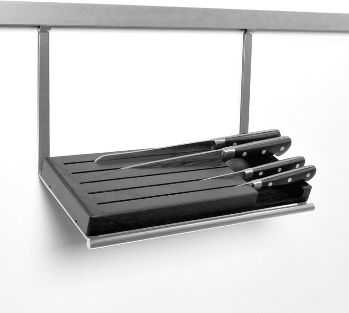 Kesseböhmer Linero style Messerhalter Edelstahloptik 352 x 150 x 256 mm zum Einhängen von SOTECH, Me