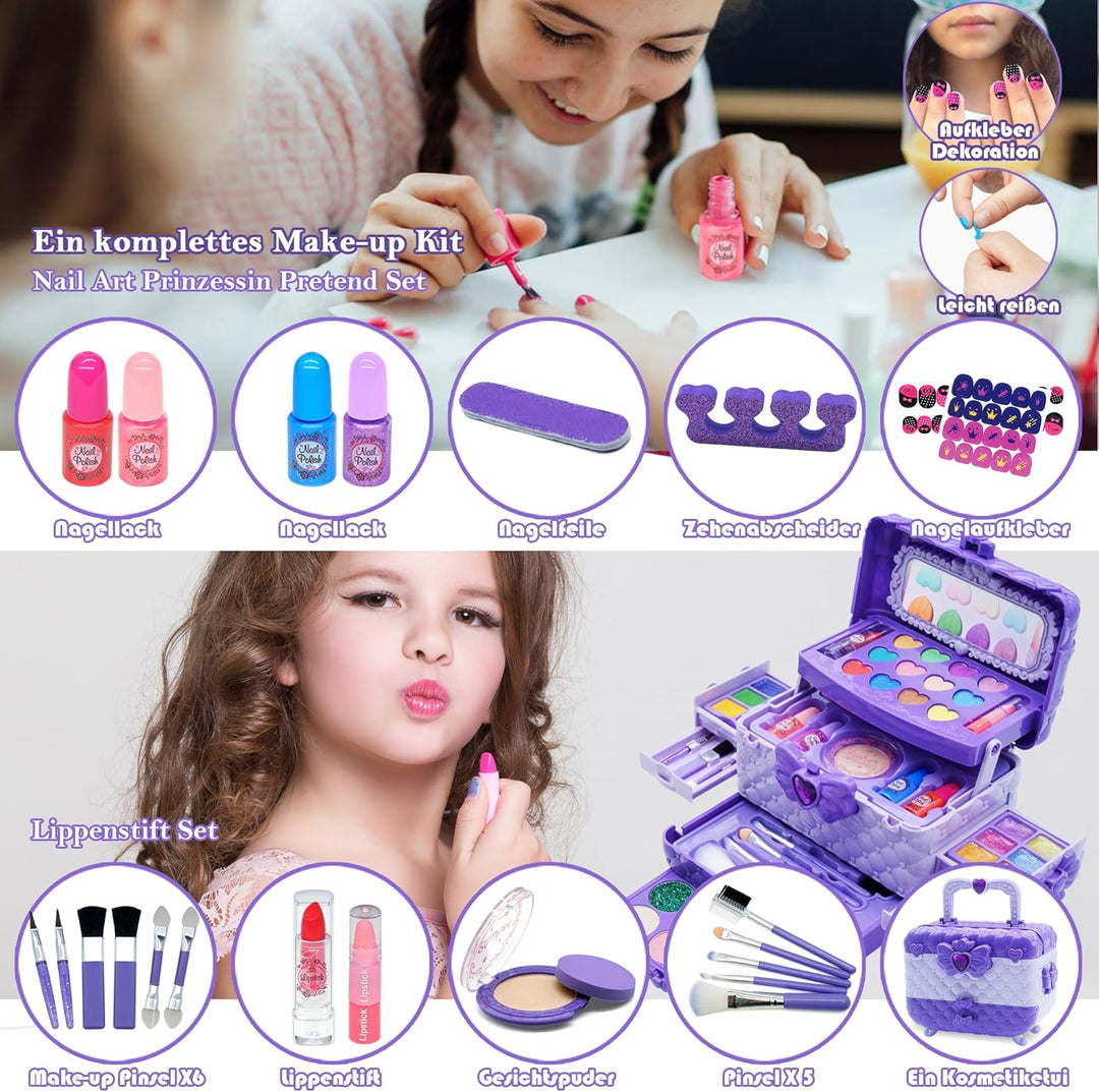 Kinderschminke Set Mädchen Kinder Make Up Set - Kinder Schminkset Mädchen,Kinder Schminkkoffer Mädch