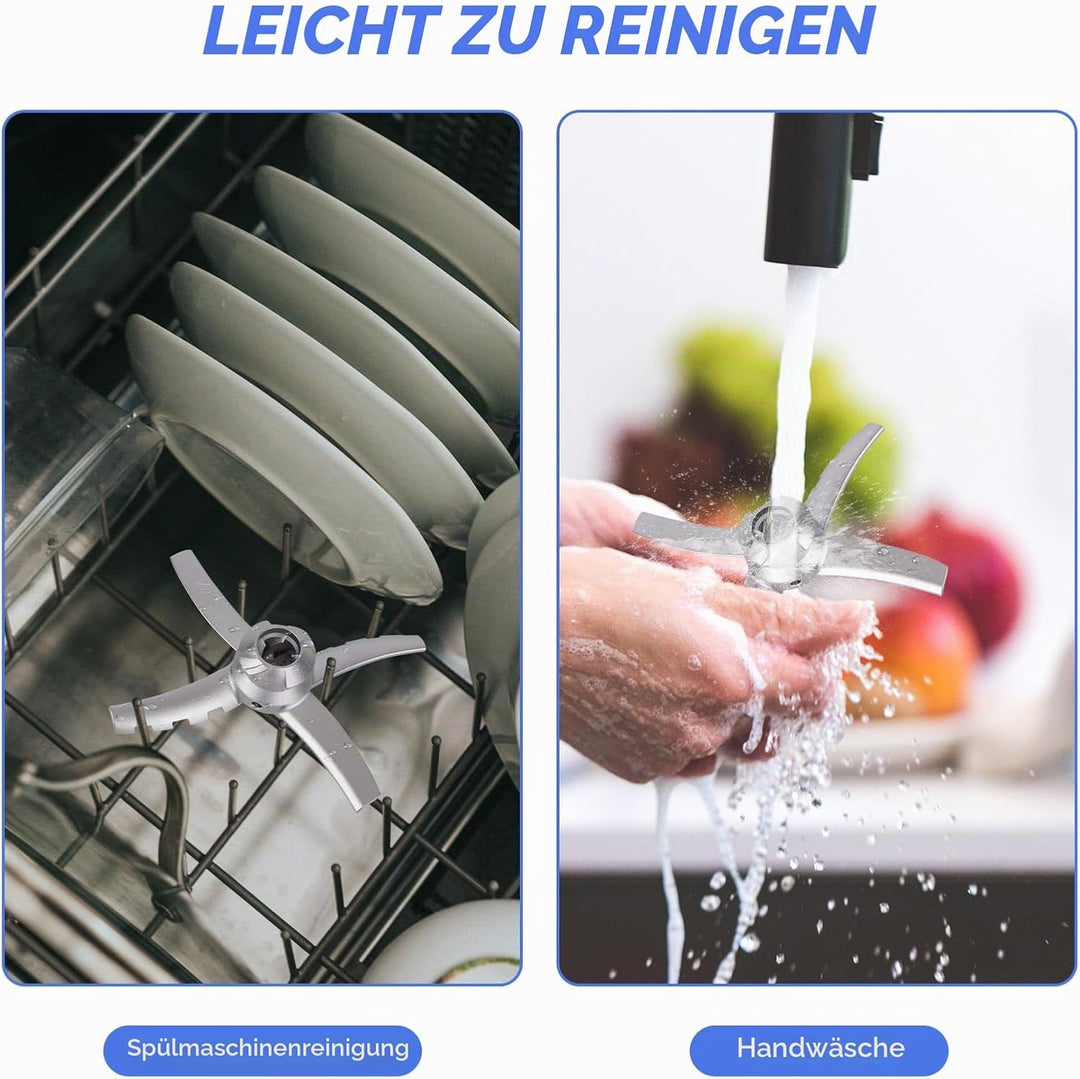Ersatz Paddelklinge kompatibel mit Ninja Creami NC500 Serie Eismaschine – Edelstahl-Mischklingen für