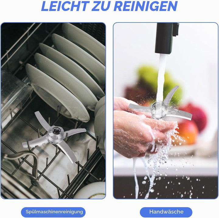 Ersatz Paddelklinge kompatibel mit Ninja Creami NC500 Serie Eismaschine – Edelstahl-Mischklingen für