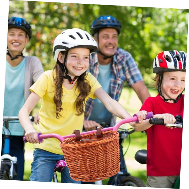 Rattan-fahrradkorb Vorderradgepäckträger Abnehmbar Zur Aufbewahrung