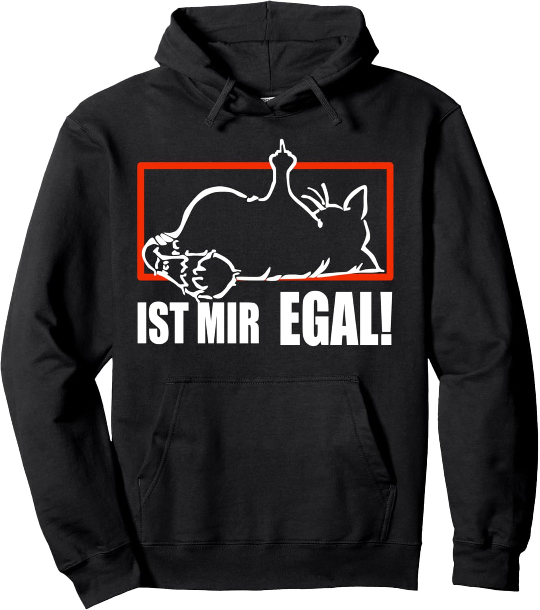 Ist mir egal - faule Katze Statement Spruch - Katzen Pullover Hoodie