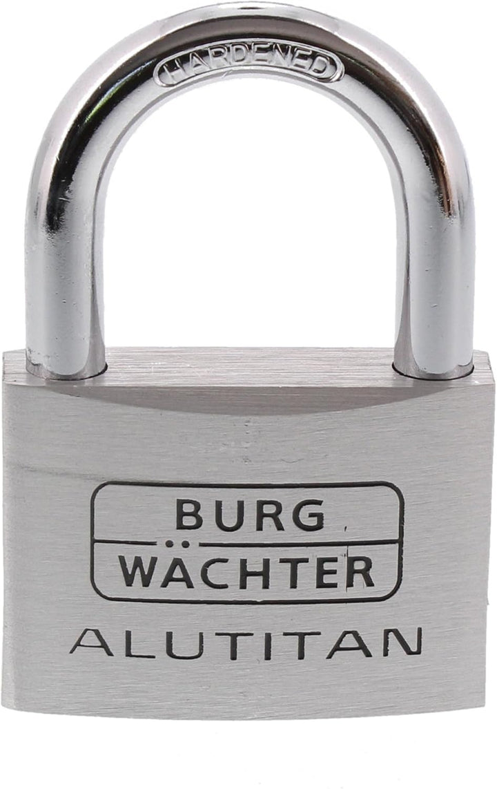 Burg-Wächter Vorhangschloss Alutitan, Aluminium, Innenwerk rostfrei, Doppelt gesichert, 770 60 SB 60