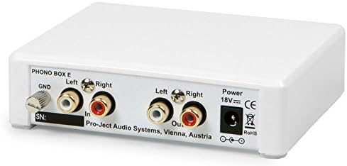 Pro-Ject Phono Box E, Phono Vorverstärker (Weiss) & KabelDirekt – 1 m – Cinch-Kabel, 2 Cinch auf 2 C